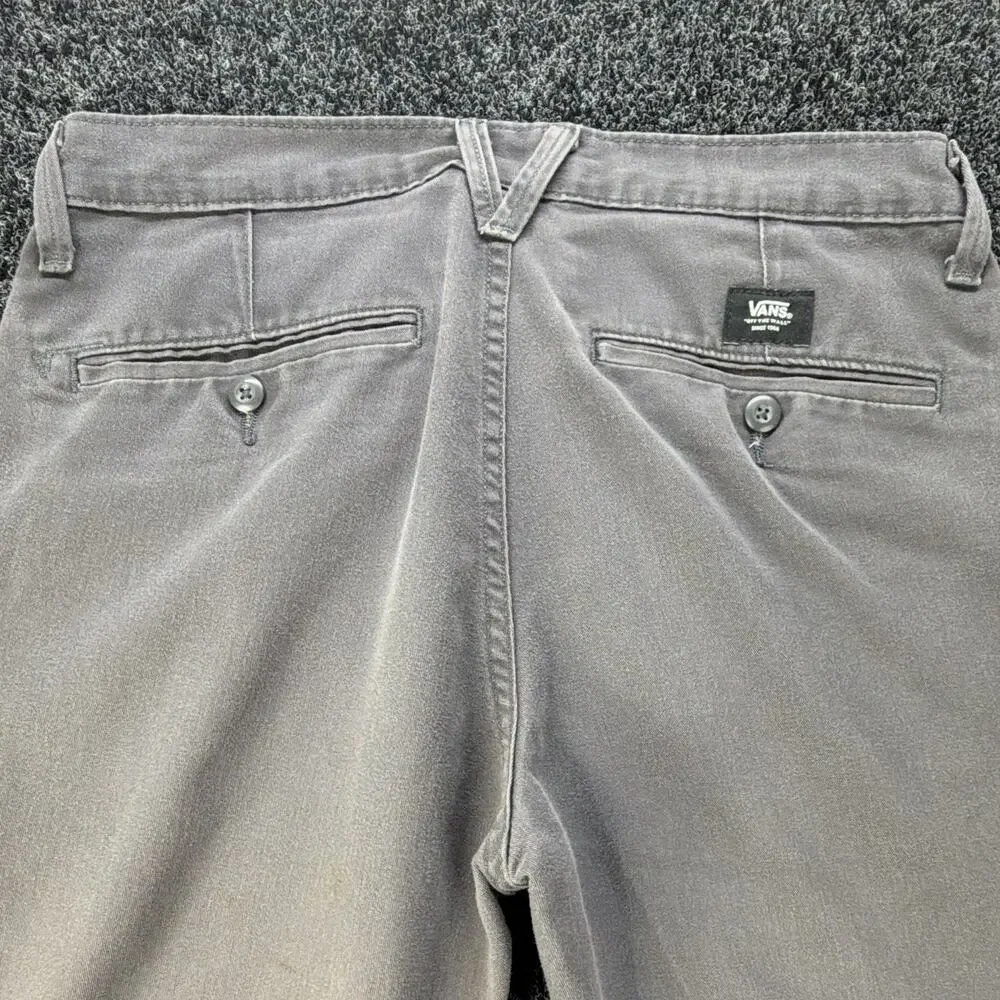 VANS Authentic Chino Men's Slim Tapered Pants Gray 30 Twill Stretch